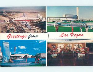 Unused Pre-1980 AIRPLANE FLIGHTS TO HACIENDA CASINO HOTEL Las Vegas NV B0437