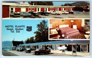 GASPE Motel Plante roadside P.Q. CANADA Postcard