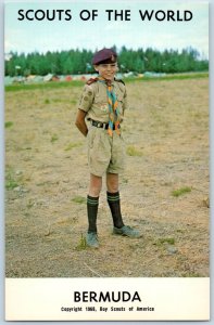 c1968 Bermuda Scouts Of The World Boy Scouts Of America Groves Vintage Postcard