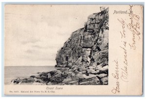 1905 Coast Scene Rocks Portland Maine ME Posted Antique Postcard 