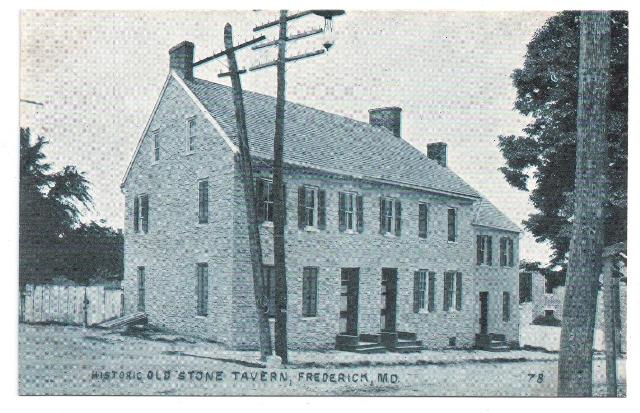 Frederick MD Postcard Historic Old Stone Tavern