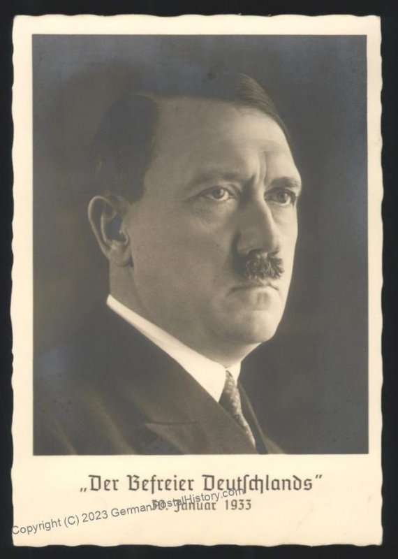3rd Reich Germany Adolf Hitler Liberator Portrait  RPPC Sudetenland Karls 110316
