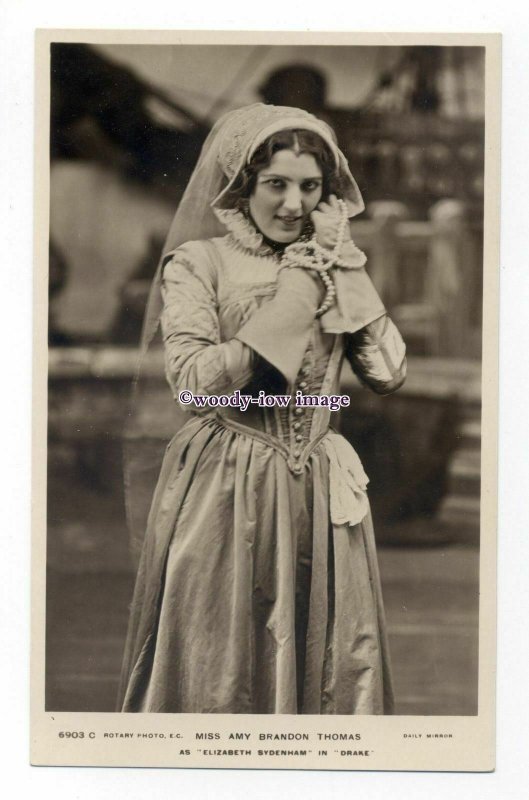 b5235 - Stage Actress - Amy Brandon Thomas in Drake, No.6903 C - postcard