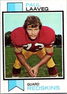 1973 Toops Football Card Paul Laaveg Washington Redskins sk2410