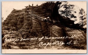K46/ Rapid City South Dakota Postcard RPPC c1910 Hangman's Hill People 329