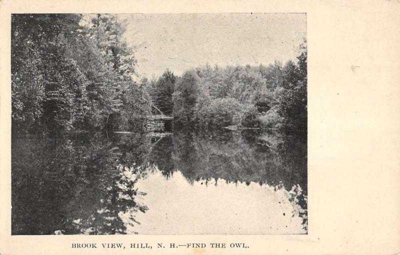 Hill New Hampshire Brook View Waterfront Antique Postcard K93844