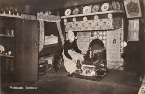 Netherlands Afzender Local Woman In Traditional Costume Real Photo