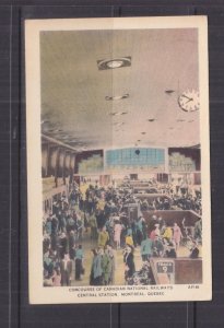 CANADA, QUEBEC, MONTREAL, CENTRAL STATION, c1935 ppc., unused.