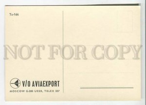 480846 USSR aircraft Tu-144 advertising Aviaexport Old postcard