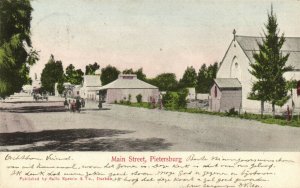 PC CPA SOUTH AFRICA, PIETERSBURG, MAIN STREET, VINTAGE POSTCARD (b15737)