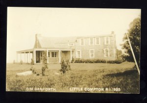 Little Compton, Rhode Island/RI Postcard, Residence, C H Danforth, RPPC #1925