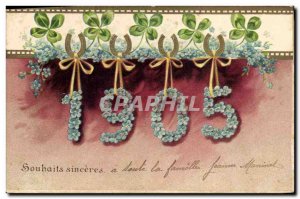 Old Postcard Fantasy Flowers Year 1905 Horseshoe Trefles