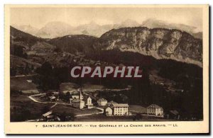 Old Postcard Saint Jean de Sixt Vue Generale and the Chaine des Aravis