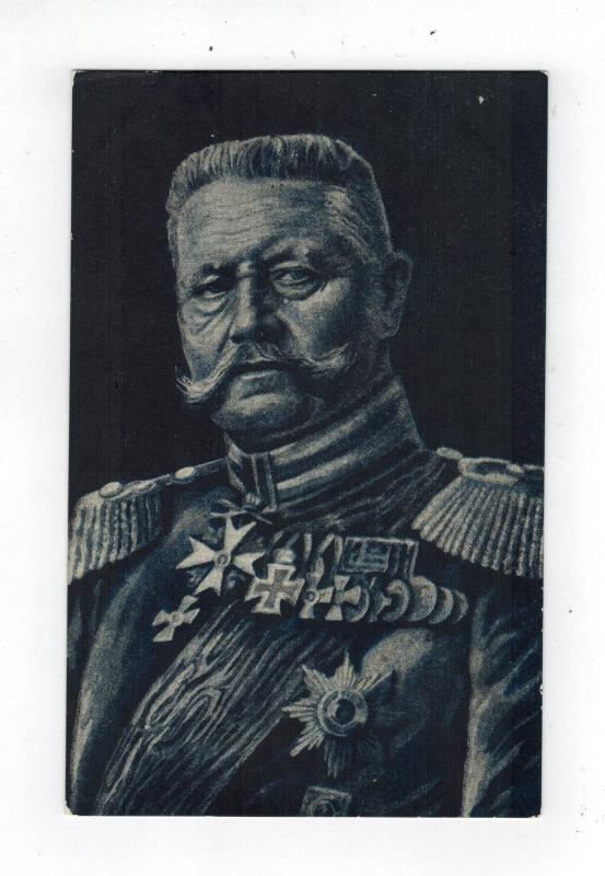 Original Mint color picture postcard Germany General Paul Von Hindenburg Uniform