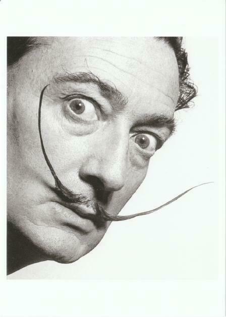 Salvador Dali and Mustache in 1954 by Philippe Halsman Modern Postcard #2