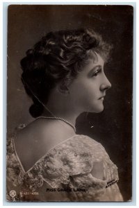 c1910's Pretty Woman English Actress Latvia Studio Portrait RPPC Photo Postcard