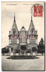 Old Postcard Epernay Champagne Chateau Mercian