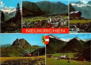 VINTAGE CONTINENTAL SIZE POSTCARD MULTIPLE VIEWS AND SCENES AUSTRIA 1985