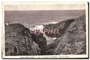 Old Postcard Cote d & # 39Emeraude The Grouin Rocks Study