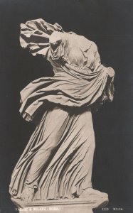 Vintage Postcard Vasari & Milano Sculpture Headless Woman in Dress Rome Italy