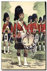 Postcard Old English Army British Army Cameroon Highlanders
