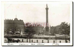 Old London Postcard Trafaigar Square Nelson's Monument