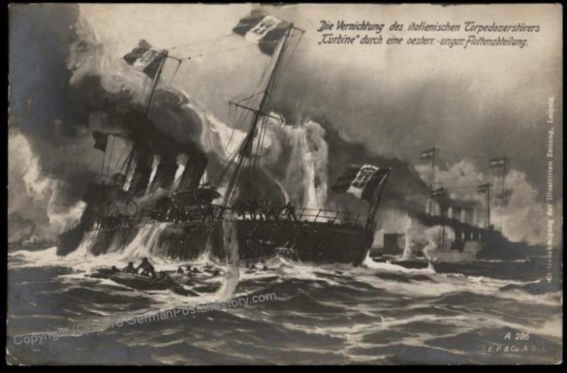 Austria Empire WWI Navy Sinking Italian Destroyer Turbine KuK Kriegsmarine 61834