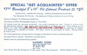 Advertising Card, Flannery Studio Get Acquainted Promo, St Louis Missouri
