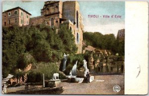 1911 Tivoli Villa D'Este Fountain Statue Italy Museum Posted Postcard