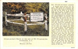 Ut-Say-An-Tha's Grave on side of Mountain in Stamford, New York