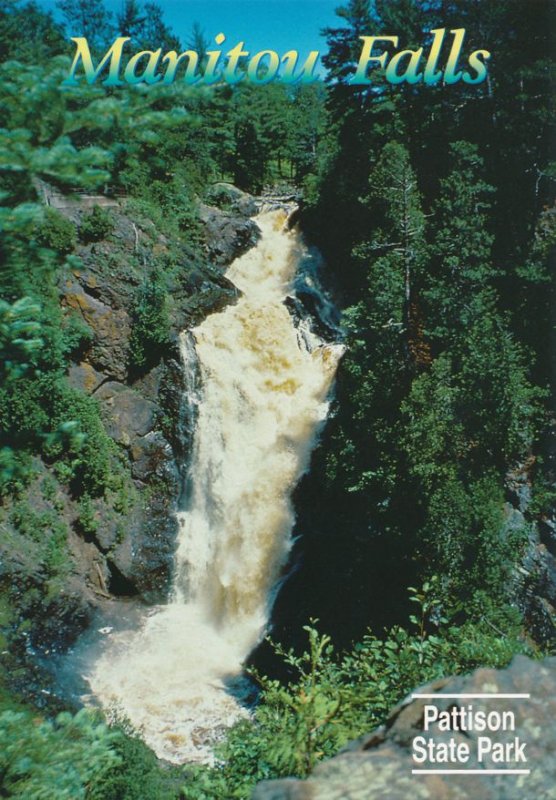 (2 cards) Superior WI Wisconsin Little and Big Manitou Falls Pattison State Park