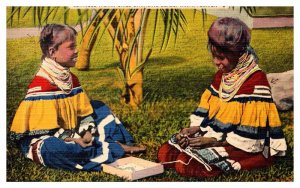 Postcard NATIVE INDIAN SCENE State of Florida FL AS6154