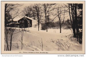 Massachusetts Haverhill Whittier's Birthplace In Winter Real Photo