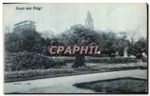 Old Postcard Gruss and Prag