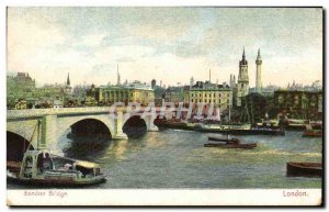 Old Postcard London Bridge Boat