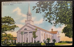 Vintage Postcard 1950 St. Patrick's Church, Wareham, Massachusetts (MA)