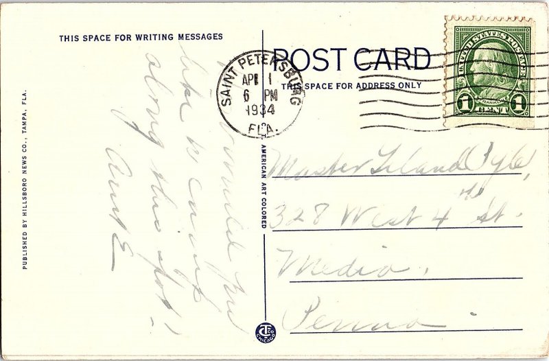 Postcard BEACH SCENE Tampa Florida FL AI2574