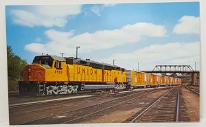 Union Pacific Centennial Locomotive Railroad Train Oversize Vintage Postcard