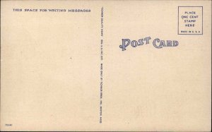 BAINBRIDGE MD US Naval Training Center Class Old Linen Postcard