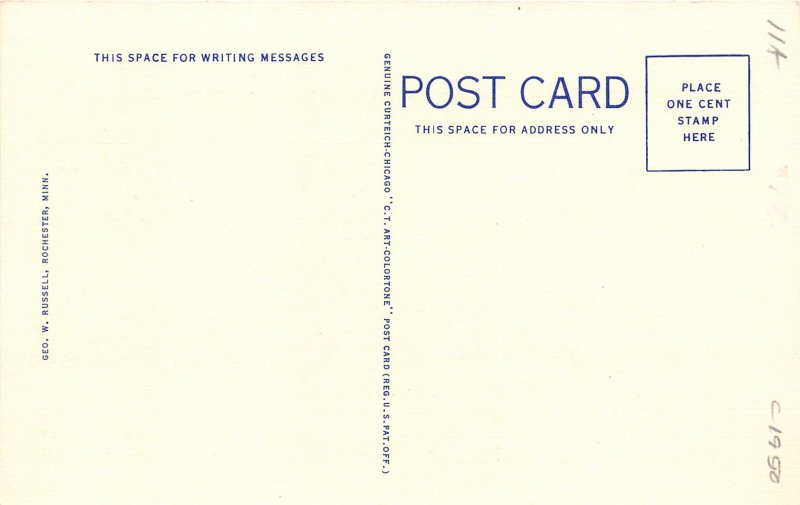 Rochester Minnesota 1940s Postcard Rochester Public Library