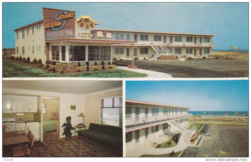 BRIGONTINE, New Jersey; 3-Views, Ocean Front Hotel, 40-60s