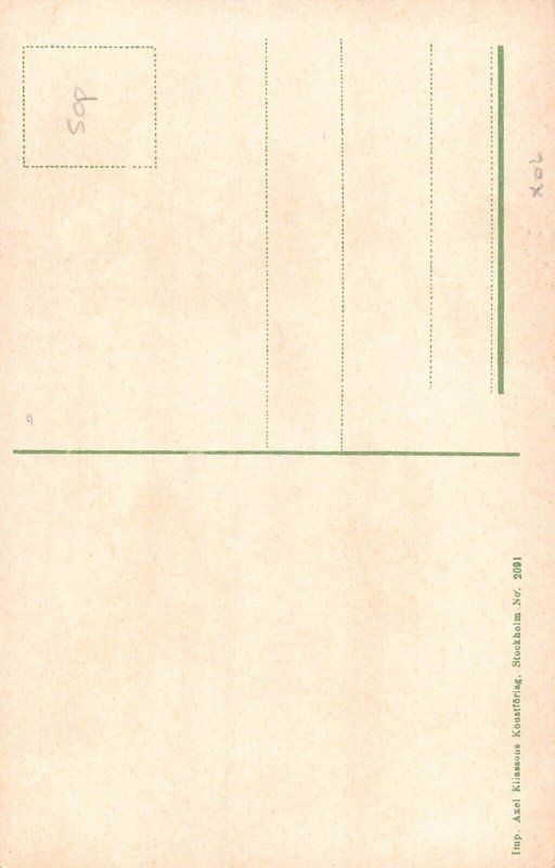 L013 Sweden Warend costume lady vintage postcard