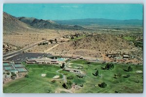 1960 Scottsdale Arizona AZ Postcard Paradise Valley Country Club Birds Eye View