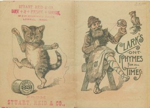 Victorian Advertising Illustrated Booklet Clark's Thread Rhymes People & Animals