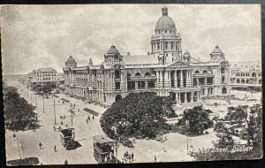 Mint Real Picture Postcard South Africa Town Hall And West Street Durban