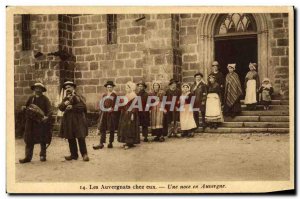 Old Postcard The Auvergne At Them A Wedding In Auvergne Folklore
