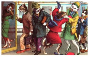 Cats at Train Station    Alfred Mainzer no. 4946
