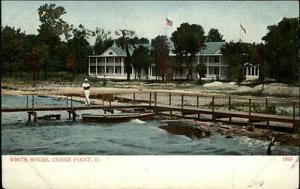 Cedar Point OH White House Person On Dock Boats c1910 Pos...