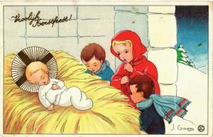 CPA AK Baby Jesus with Children - Christmas ANGELS (777627)