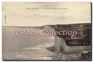 Postcard Old Wooden Cise The cliff and the entrance to the Beach